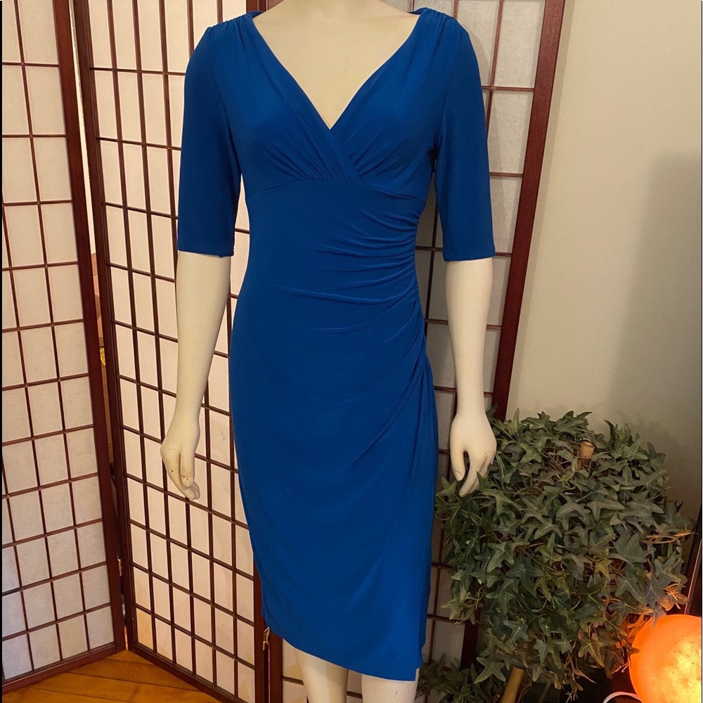 Ralph Lauren 3/4” sleeve stretch dress